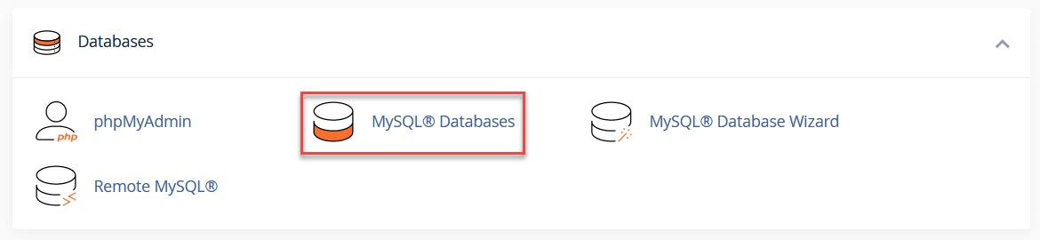 ฐานข้อมูล cPanel MySQL