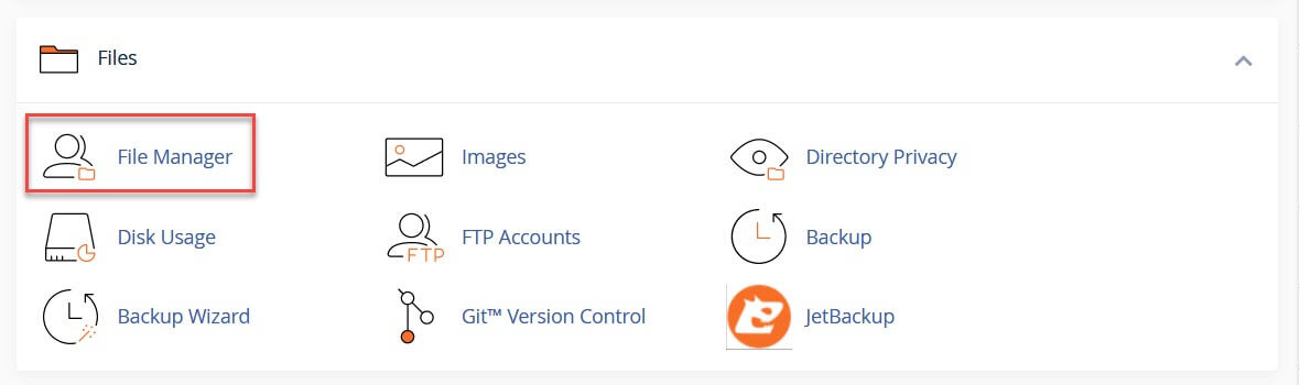 Gestore file cPanel