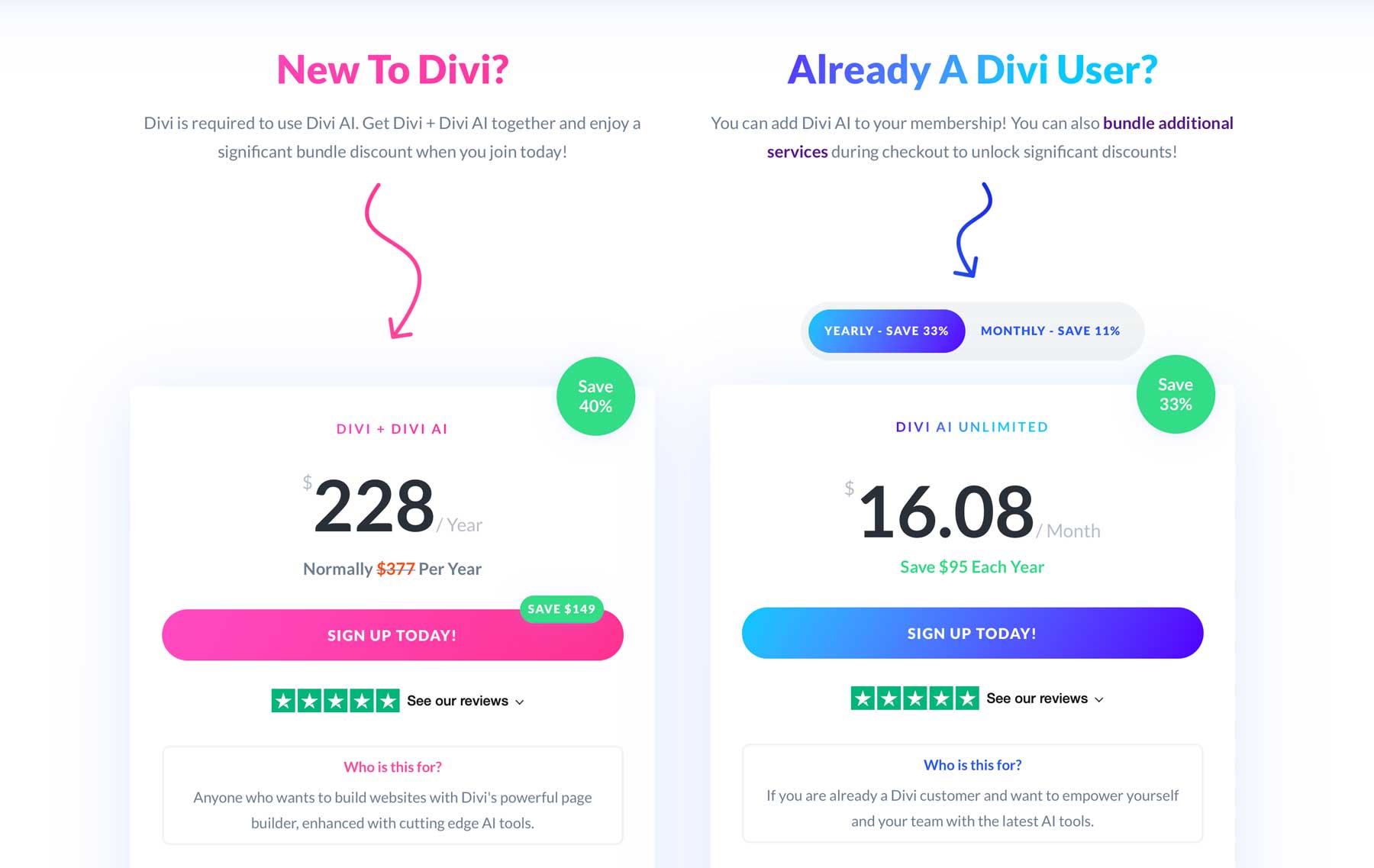 Divi AI fiyatlandırması