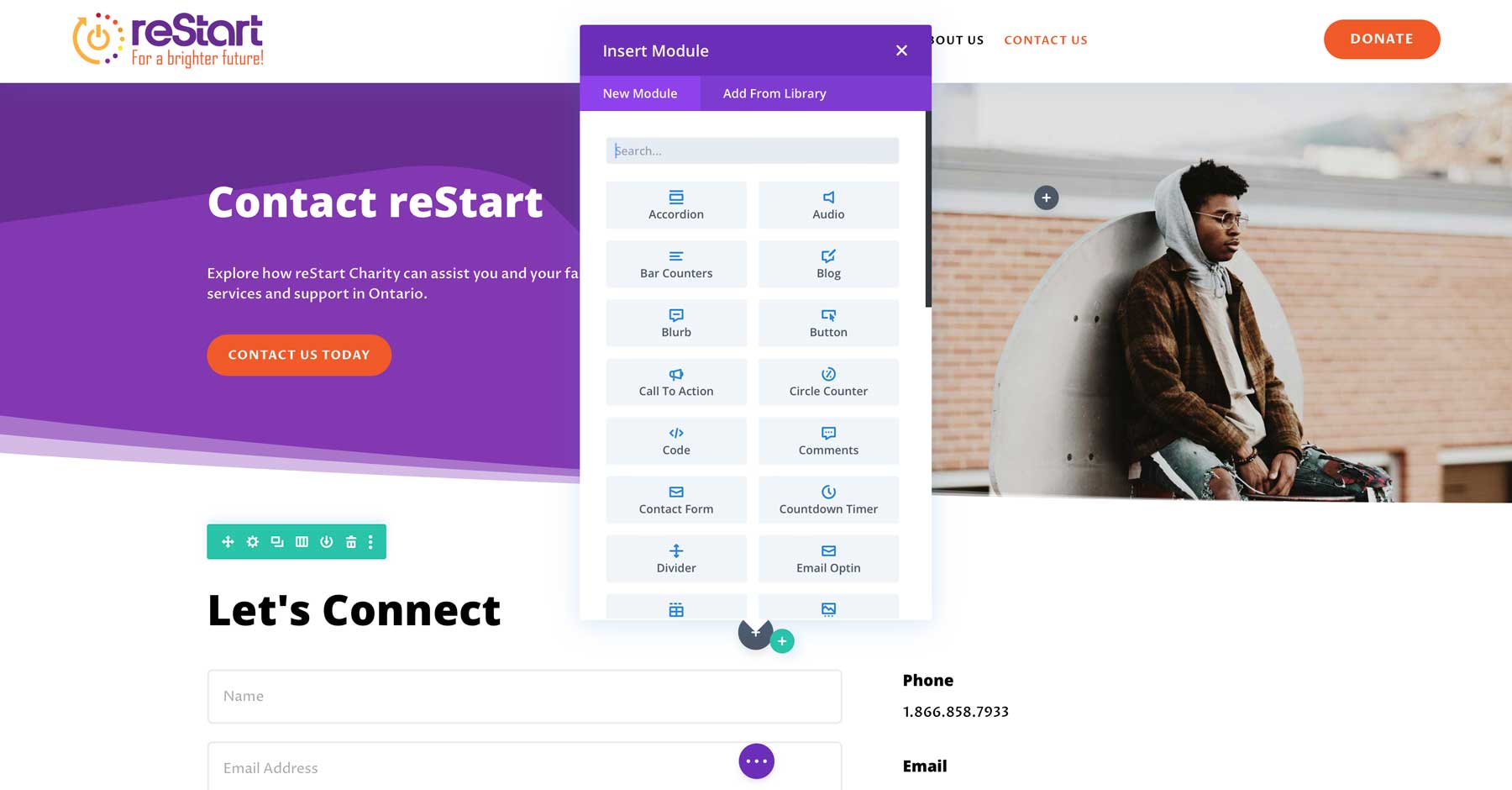 Module de proiectare Divi