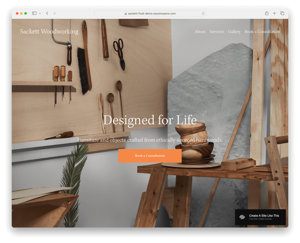 modèle de design d'intérieur sackett squarespace