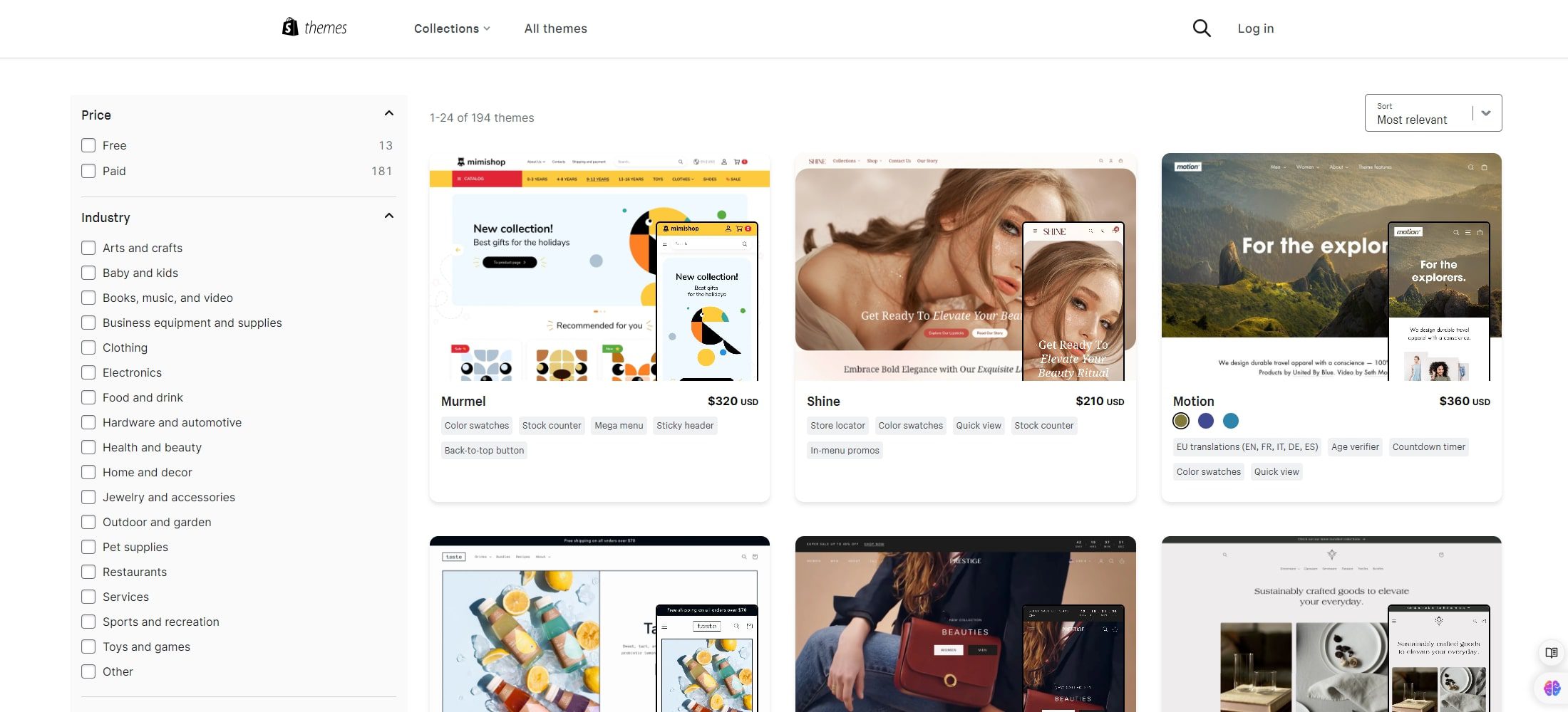 tema Shopify