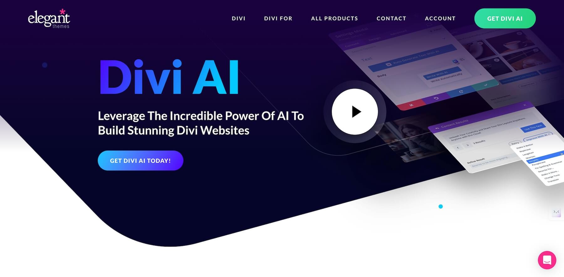 لقطة شاشة لـ Divi AI