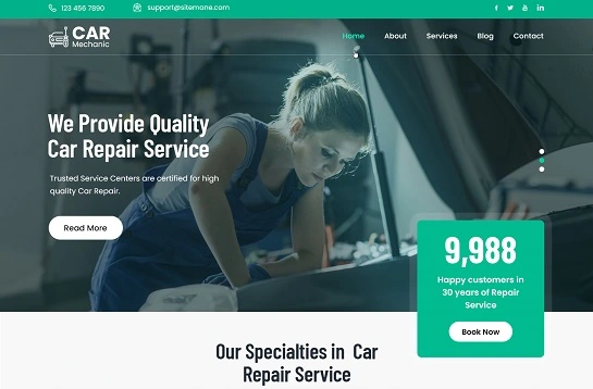 ธีม WordPress ช่างซ่อมรถยนต์