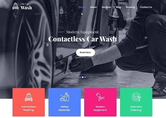 Tema WordPress para lavagem de carros