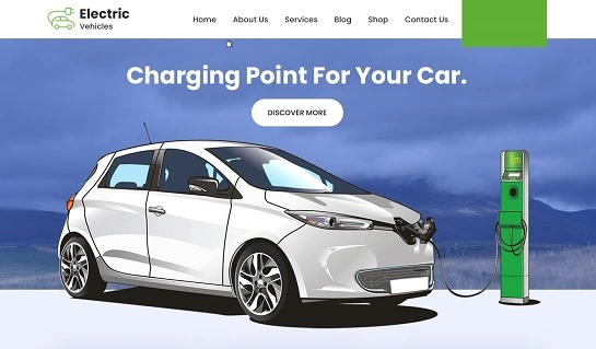 Tema WordPress de carros elétricos