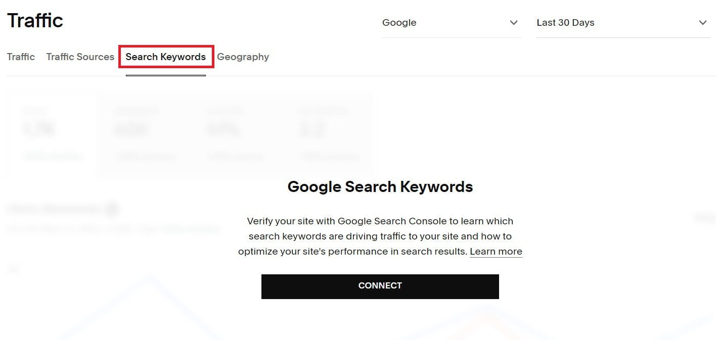 เชื่อมต่อ Squarespace กับ Google Search Console