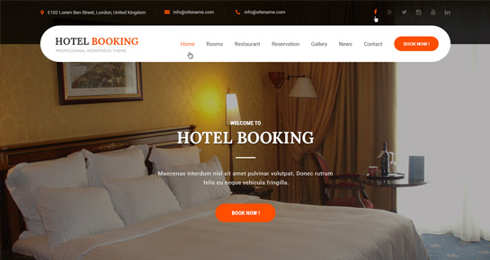 Tema WordPress Pemesanan Hotel