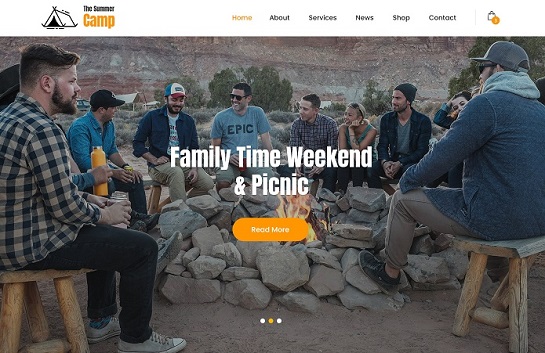 Thème WordPress pour camping