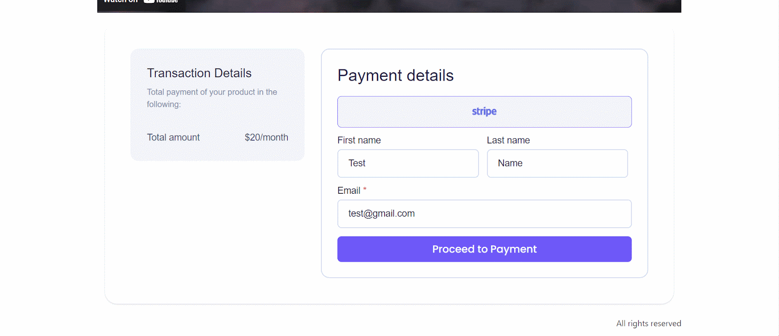 Stripe Subscription in Better Payment