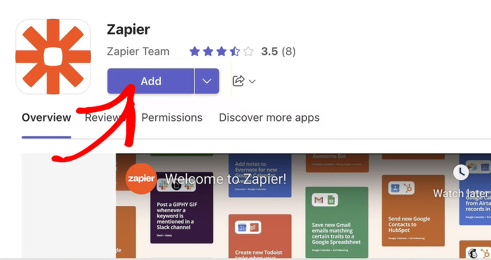 add zapier microsoft teams