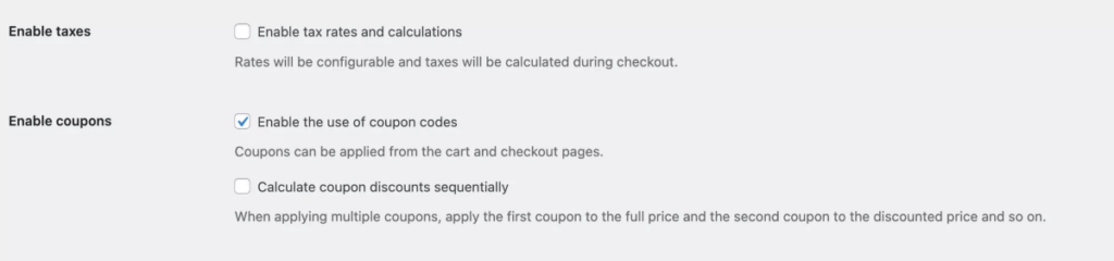 woocommerce active la taxe et le coupon