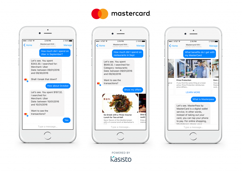 Eine Illustration zum Mastercard-Chatbot