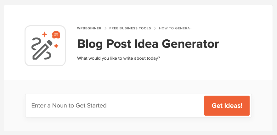 Gerador de ideias para postagens em blogs