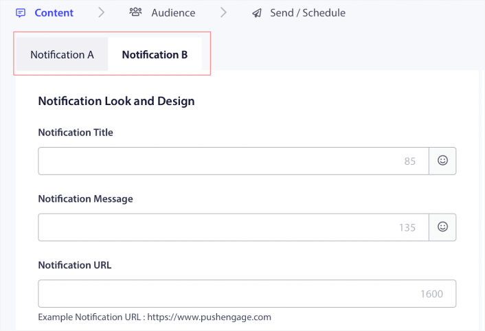 Créer des tests A/B de notifications push