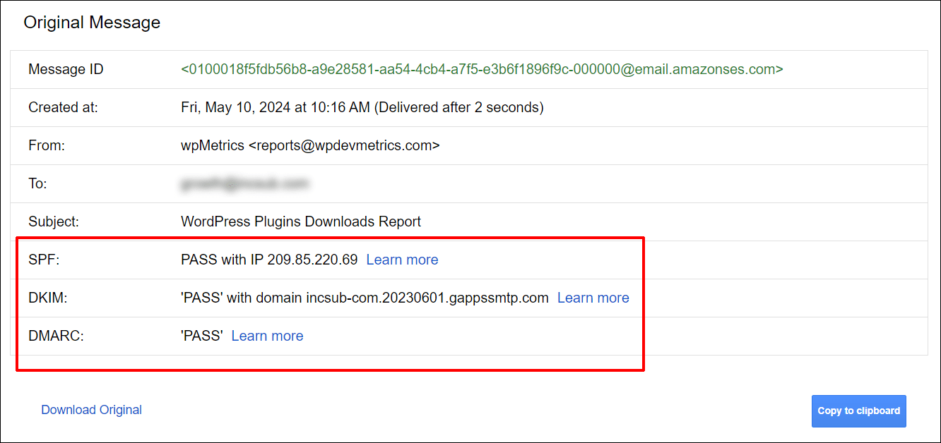 Gmail — prawidłowe nagłówki e-maili