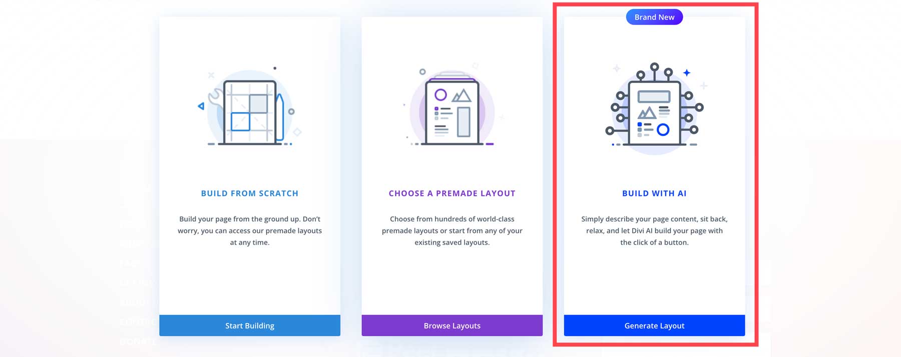 Abra o Divi AI para criar uma página da web a partir do prompt