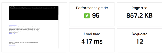 SiteGround Pingdom 速度テスト