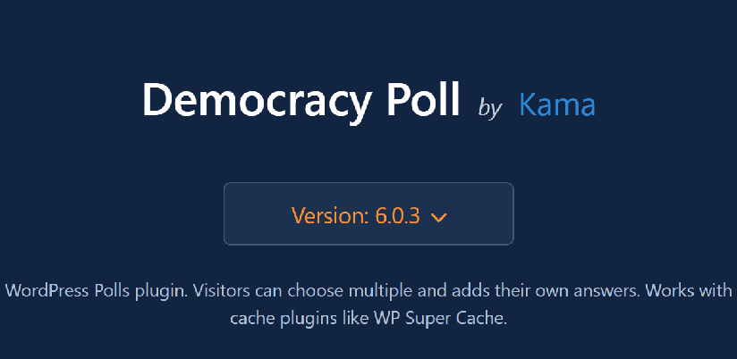 Plugin de votare Democracy Poll