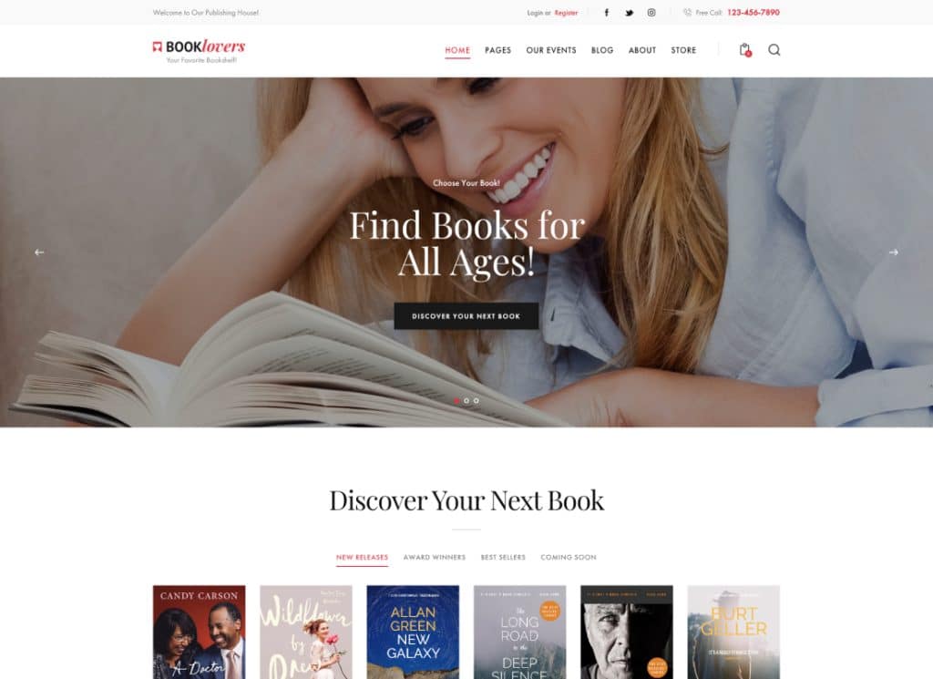 Booklovers - Tema WordPress para editorial y librería + RTL 