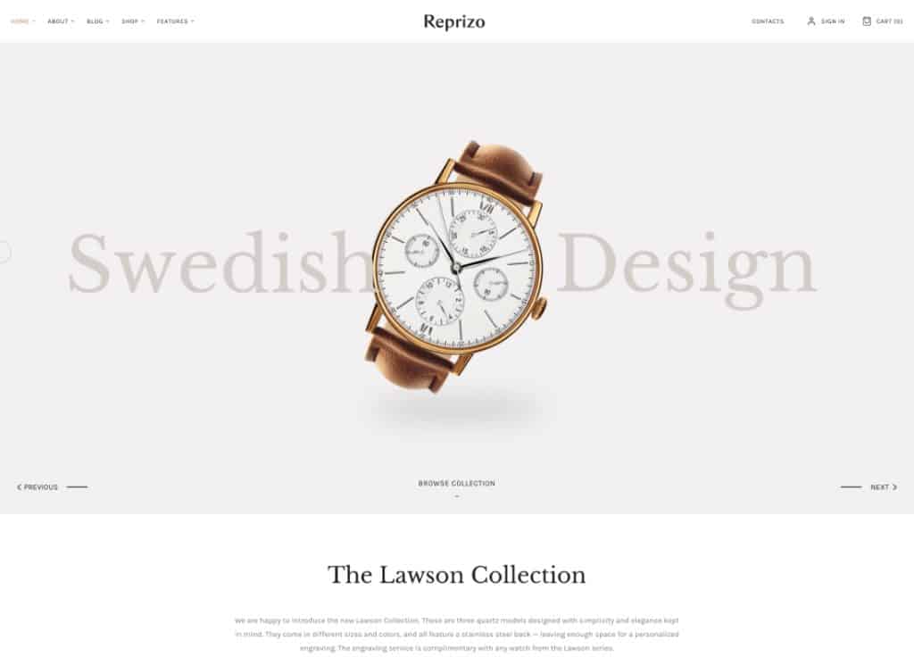 Reprizo – Schmuck- und Uhrengeschäft-WordPress-Theme 