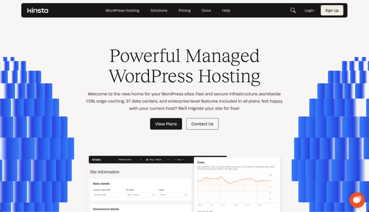 Hosting WordPress zarządzany przez Kinsta