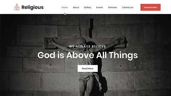 Tema de la iglesia de WordPress