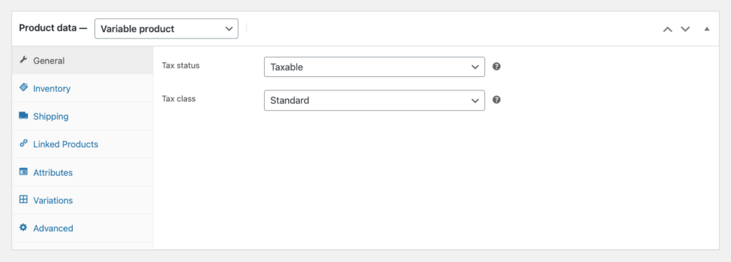 WooCommerce 가변 제품용