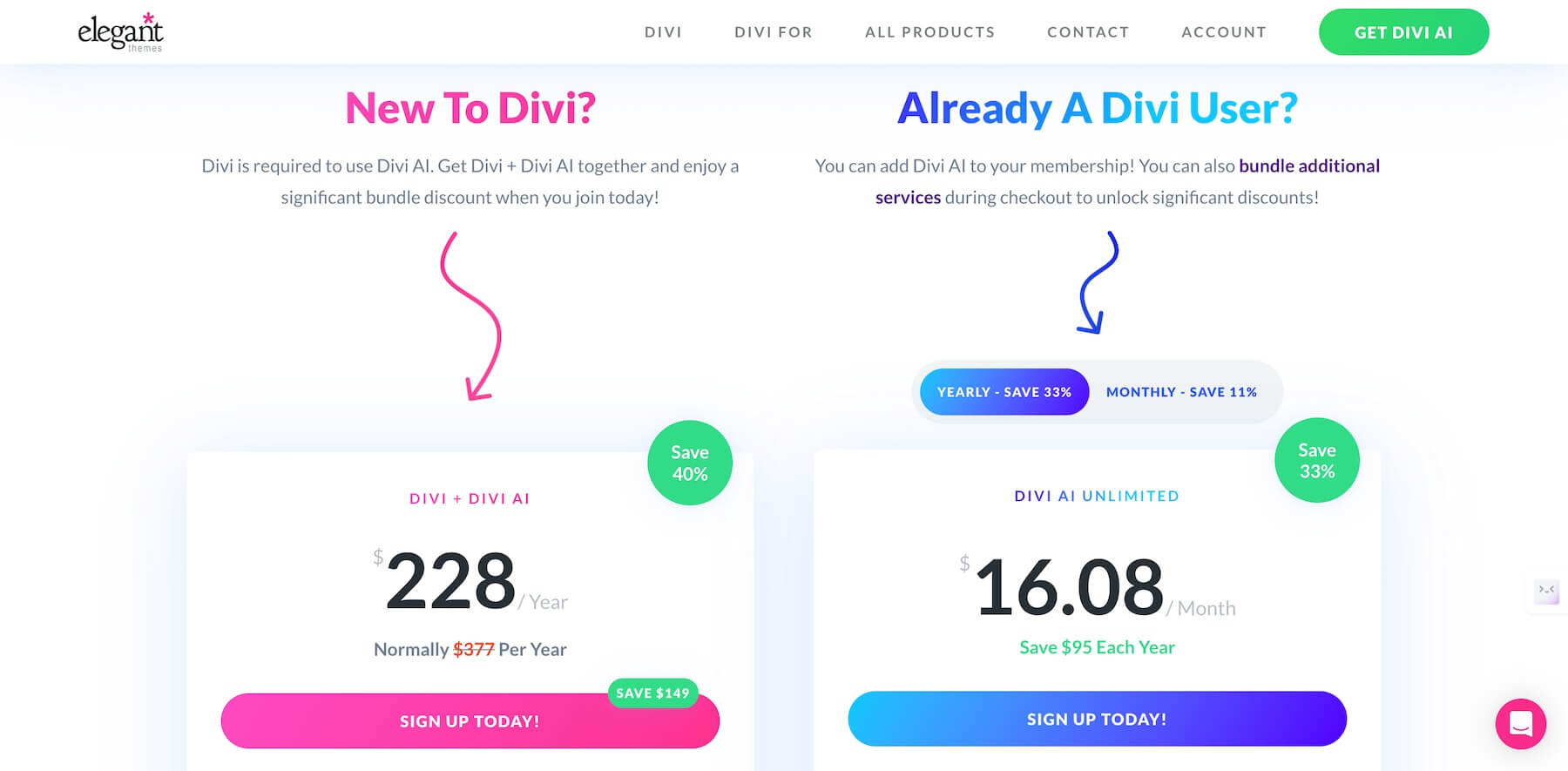 Divi AI の価格オプション