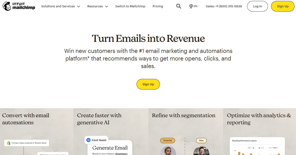 mailchimp - Ferramentas de resposta automática de e-mail