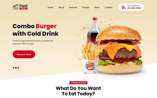 tema WordPress de fast food