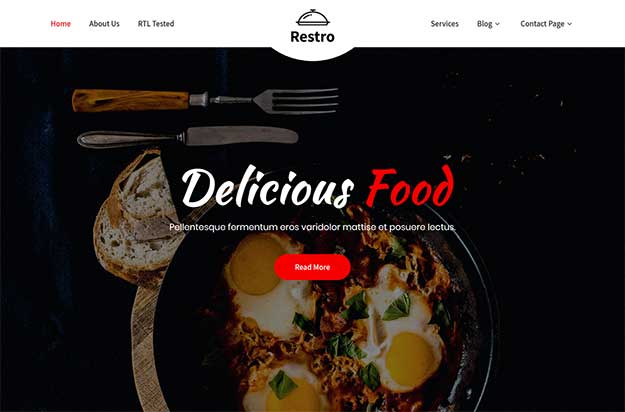 kafe ve restoran WordPress teması