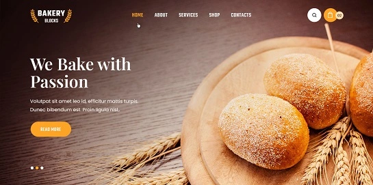 Thème WordPress pour pâtisserie