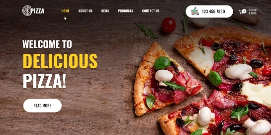 Tema WordPress Pizza Restaurant