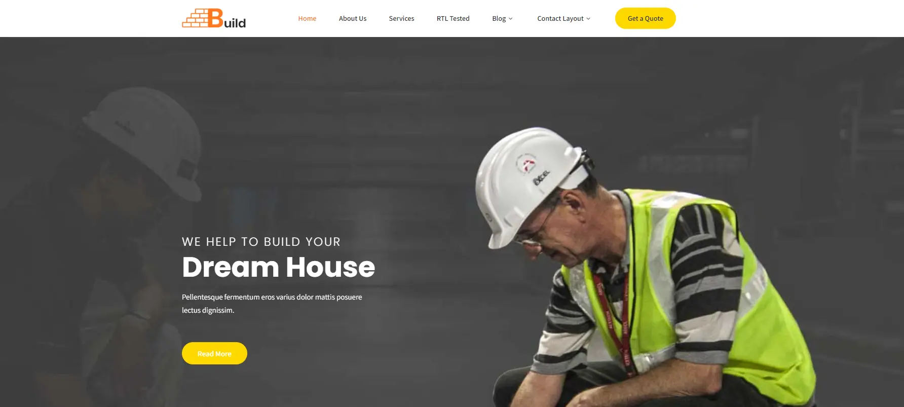 Cree un tema de WordPress para empresas de construcción