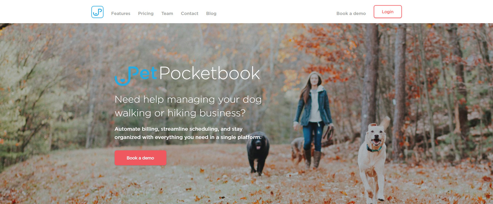 Tampilan PetPocketbook, salah satu opsi perangkat lunak perawatan hewan peliharaan terbaik untuk pejalan kaki hewan peliharaan.