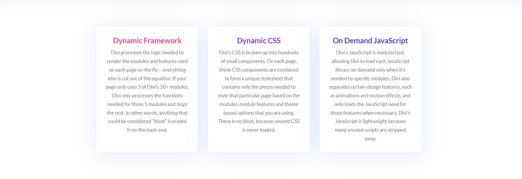 内置 Divi 速度和性能