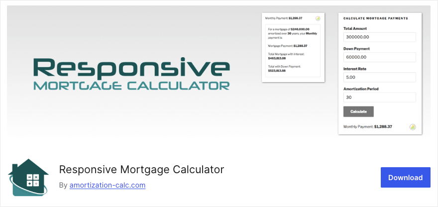 Calculadora de hipoteca responsiva