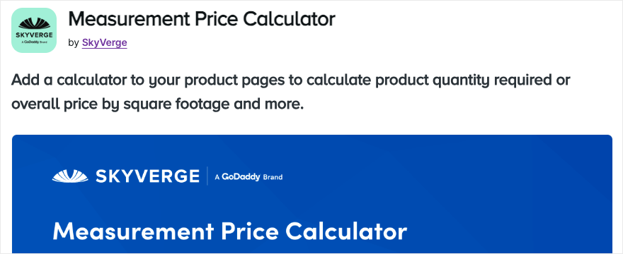 Calculadora de preço de medição
