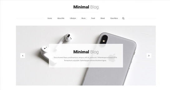 Thème WordPress pour blog minimaliste