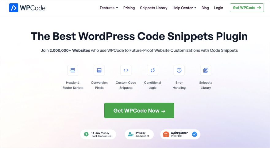 WPCode Snippets Plugin