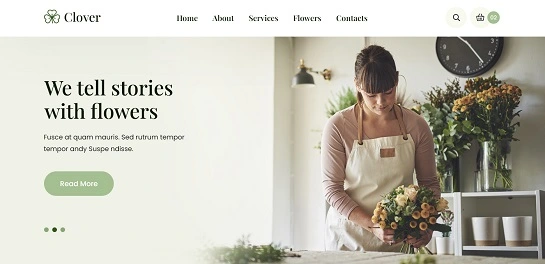 Thème WordPress pour boutique de fleuristes