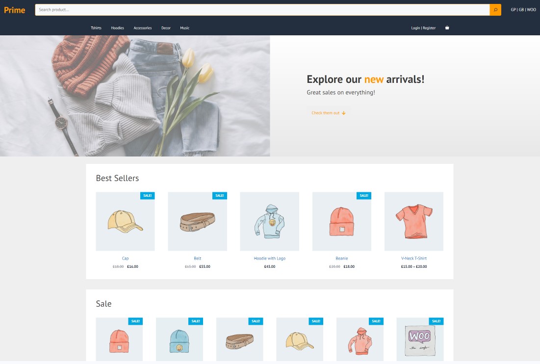 Modello di e-commerce GeneratePress