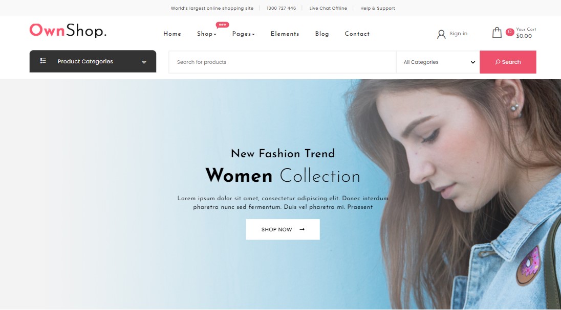 Eigener Shop – Kostenloses WooCommerce-Theme für WordPress