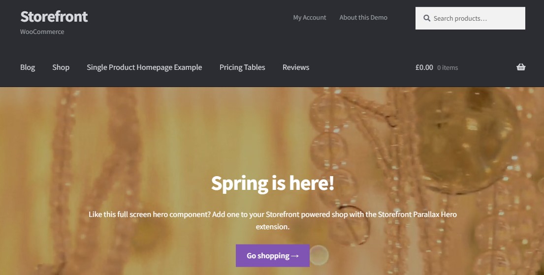 หน้าร้าน - ธีม WooCommerce ฟรี