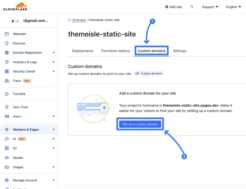 Configura il tuo nome di dominio personalizzato