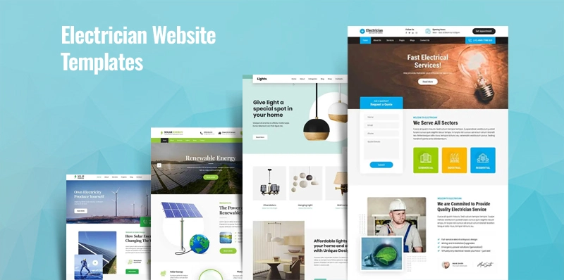 電気技師のウェブサイトのテンプレートとテーマ