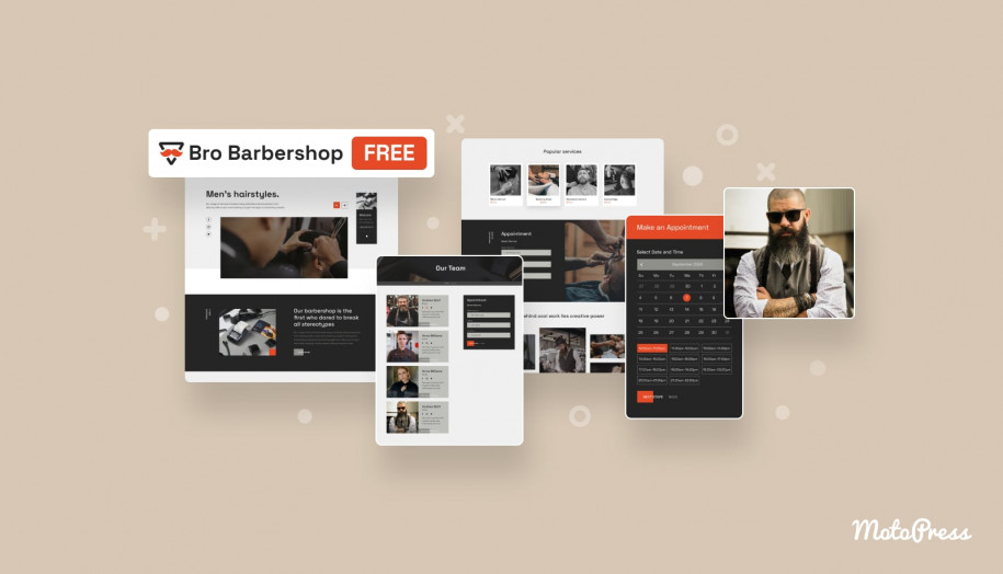 Tema de WordPress para barbería gratis.