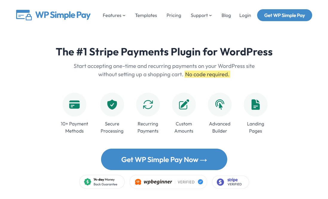 WP Simple Pay：适用于 WordPress 的 Stripe 支付插件