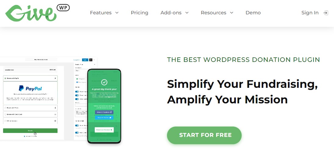 GiveWP WordPress 기부 플러그인